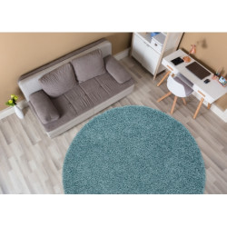 Dywan SOFFI koło shaggy 5cm niebieski koło 100cm