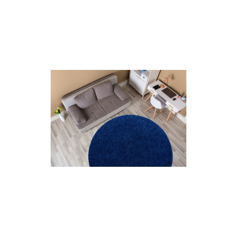 Dywan SOFFI koło shaggy 5cm granat koło 100cm