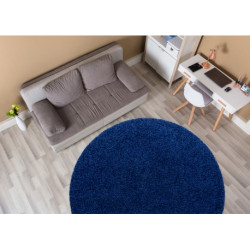 Dywan SOFFI koło shaggy 5cm granat koło 120cm