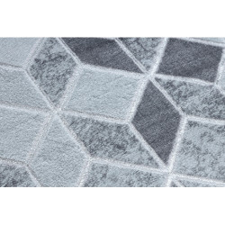 Dywan MEFE nowoczesny B400 Kostka, geometryczny 3D - Strukturalny, dwa poziomy runa szary 160x220cm
