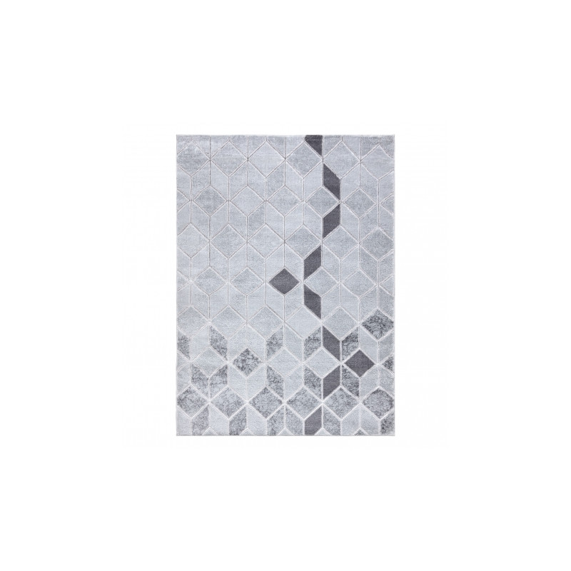 Dywan MEFE nowoczesny B400 Kostka, geometryczny 3D - Strukturalny, dwa poziomy runa szary 280x370cm Dywan MEFE nowoczesny B400 Kostka, geometryczny 3D - Strukturalny, dwa poziomy runa szary 280x370cm
