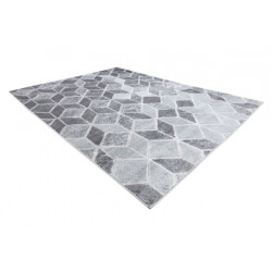 Dywan MEFE nowoczesny B400 Kostka, geometryczny 3D - Strukturalny, dwa poziomy runa ciemnoszary 280x370cm
