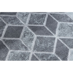 Dywan MEFE nowoczesny B400 Kostka, geometryczny 3D - Strukturalny, dwa poziomy runa ciemnoszary 80x150cm