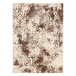 Dywan MEFE nowoczesny 8724 Ornament, vintage przecierany - Strukturalny, dwa poziomy runa beż / złoty 140x190cm
