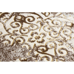 Dywan MEFE nowoczesny 8724 Ornament, vintage przecierany - Strukturalny, dwa poziomy runa beż / złoty 140x190cm