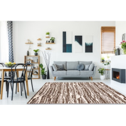 Dywan MEFE nowoczesny 8761 Fale - Strukturalny, dwa poziomy runa ciemny beż 280x370cm