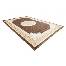 Dywan MEFE nowoczesny 9096 Ramka, grecki klucz - Strukturalny, dwa poziomy runa beż / brązowy 120x170cm Dywan MEFE nowoczesny 9096 Ramka, grecki klucz - Strukturalny, dwa poziomy runa beż / brązowy 120x170cm