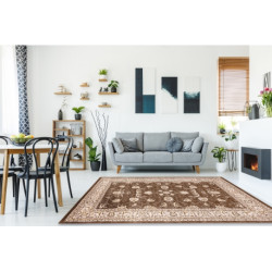 Dywan MEFE nowoczesny  2312 Ornament, ramka - Strukturalny, dwa poziomy runa ciemny beż 120x170cm
