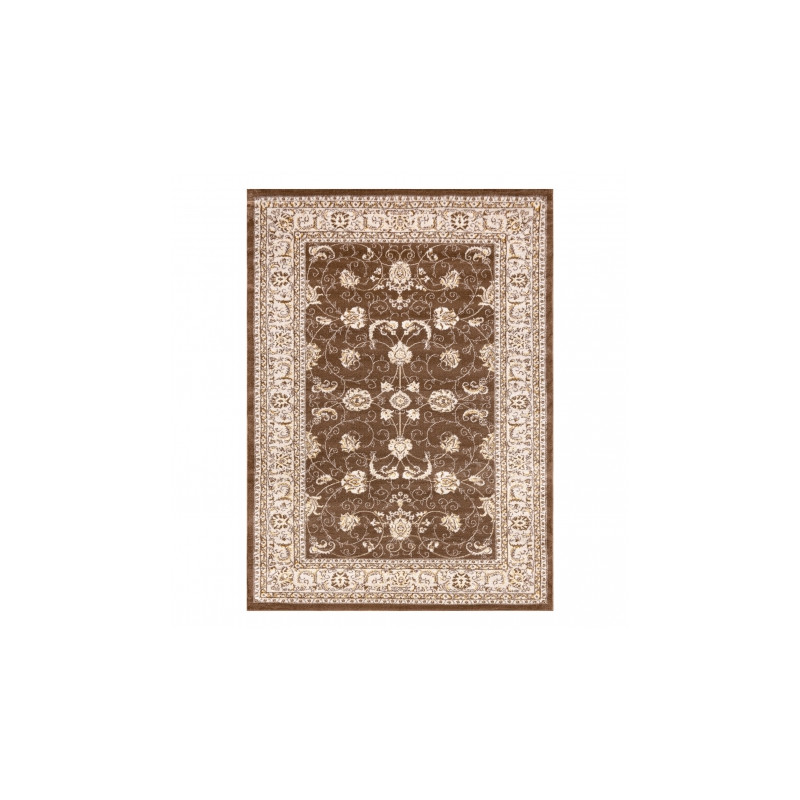Dywan MEFE nowoczesny  2312 Ornament, ramka - Strukturalny, dwa poziomy runa ciemny beż 160x220cm