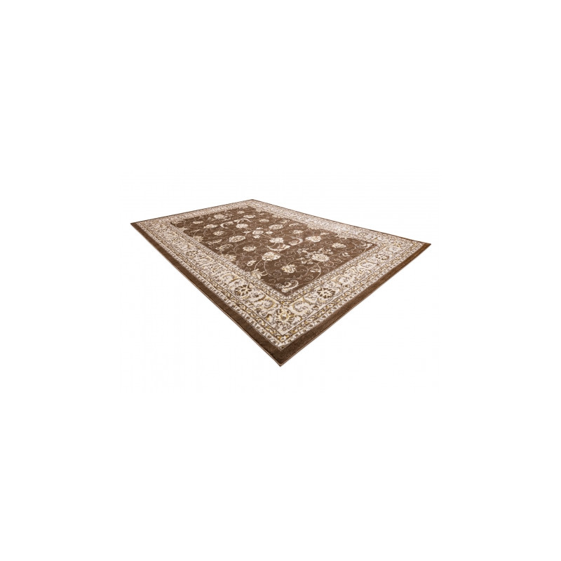 Dywan MEFE nowoczesny  2312 Ornament, ramka - Strukturalny, dwa poziomy runa ciemny beż 160x220cm