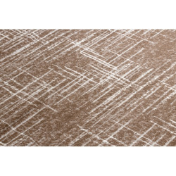 Dywan MEFE nowoczesny 9401 Linie vintage przecierany - Strukturalny, dwa poziomy runa beż / brązowy 140x190cm