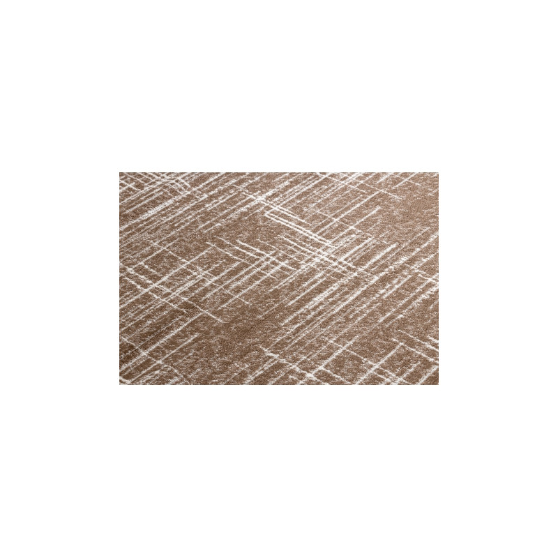 Dywan MEFE nowoczesny 9401 Linie vintage przecierany - Strukturalny, dwa poziomy runa beż / brązowy 140x190cm