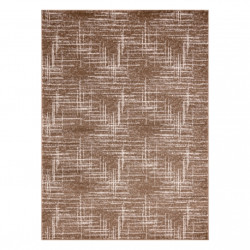 Dywan MEFE nowoczesny 9401 Linie vintage przecierany - Strukturalny, dwa poziomy runa beż / brązowy 200x290cm