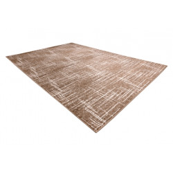 Dywan MEFE nowoczesny 9401 Linie vintage przecierany - Strukturalny, dwa poziomy runa beż / brązowy 200x290cm