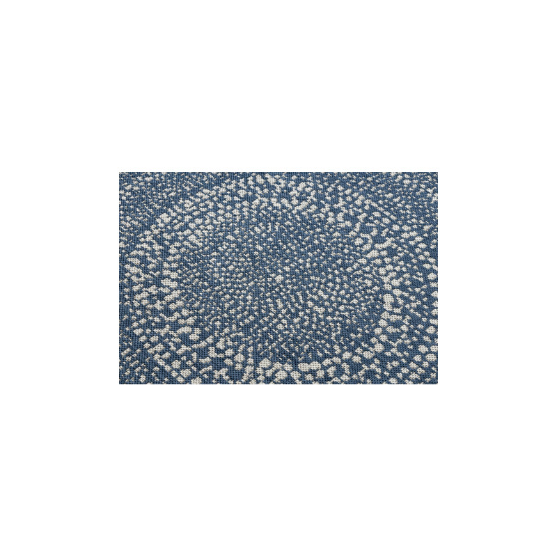 Dywan koło SZNURKOWY SIZAL FLAT 48834591 Kropki, niebieski koło 120cm