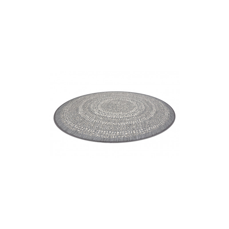 Dywan koło SZNURKOWY SIZAL FLAT 48834637 Kropki, szary koło 120cm Dywan koło SZNURKOWY SIZAL FLAT 48834637 Kropki, szary koło 120cm