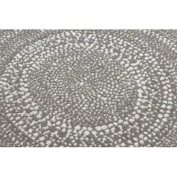 Dywan koło SZNURKOWY SIZAL FLAT 48834686 Kropki, beż koło 120cm