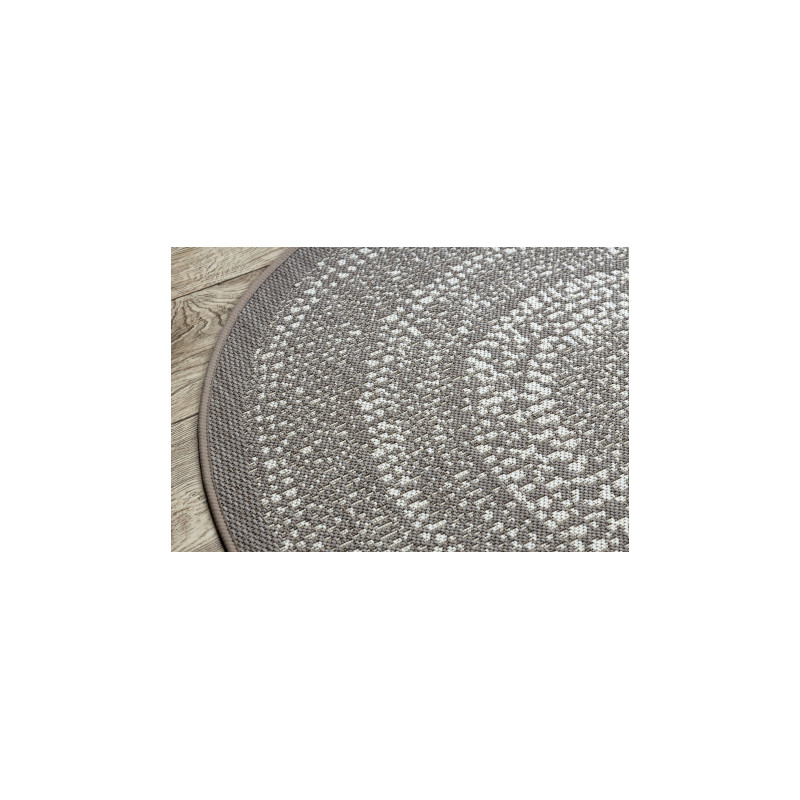 Dywan koło SZNURKOWY SIZAL FLAT 48834686 Kropki, beż koło 120cm