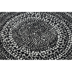 Dywan koło SZNURKOWY SIZAL FLAT 48834690 Kropki, czarny koło 120cm Dywan koło SZNURKOWY SIZAL FLAT 48834690 Kropki, czarny koło 120cm