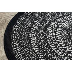 Dywan koło SZNURKOWY SIZAL FLAT 48834690 Kropki, czarny koło 120cm Dywan koło SZNURKOWY SIZAL FLAT 48834690 Kropki, czarny koło 120cm