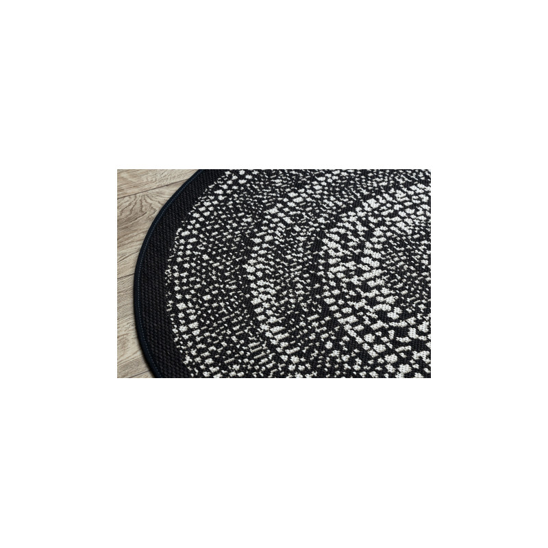 Dywan koło SZNURKOWY SIZAL FLAT 48834690 Kropki, czarny koło 120cm Dywan koło SZNURKOWY SIZAL FLAT 48834690 Kropki, czarny koło 120cm