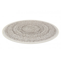 Dywan koło SZNURKOWY SIZAL FLAT 48834866 Kropki, krem koło 120cm