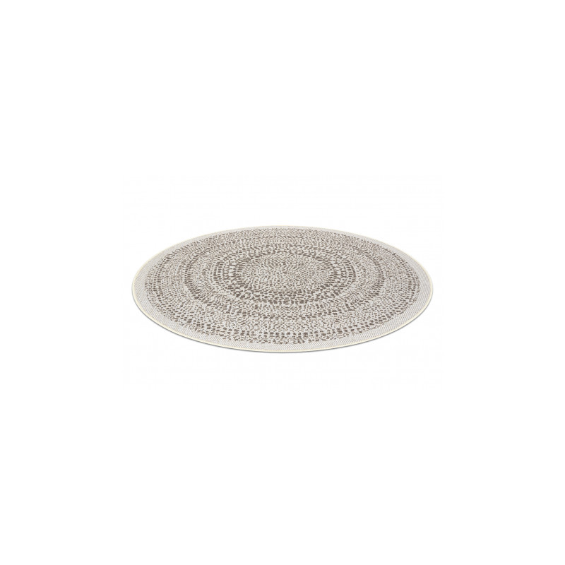 Dywan koło SZNURKOWY SIZAL FLAT 48834866 Kropki, krem koło 120cm