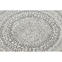 Dywan koło SZNURKOWY SIZAL FLAT 48834866 Kropki, krem koło 120cm