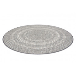 Dywan koło SZNURKOWY SIZAL FLAT 48837637 Boho, warkocz, plecionka szary koło 120cm