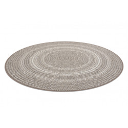 Dywan koło SZNURKOWY SIZAL FLAT 48837686 Boho, warkocz, plecionka beż koło 120cm