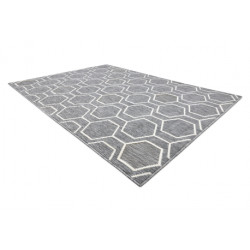 Dywan SPRING 20404332 Hexagon sznurkowy, pętelkowy - szary 120x170cm