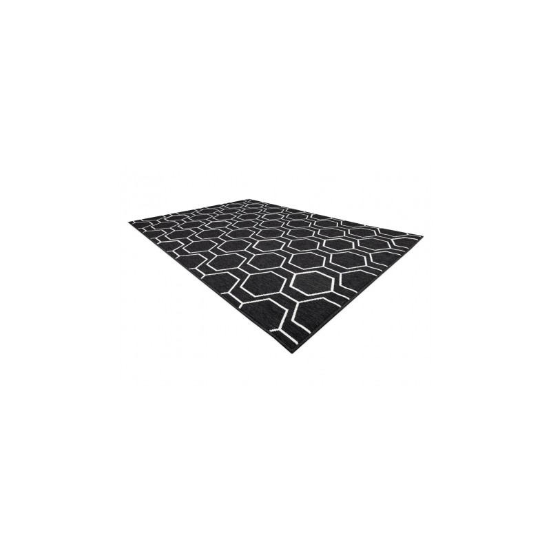 Dywan SPRING 20404993 Hexagon sznurkowy, pętelkowy - czarny 120x170cm Dywan SPRING 20404993 Hexagon sznurkowy, pętelkowy - czarny 120x170cm