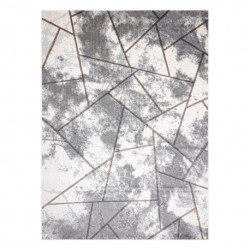 Dywan NOBLE nowoczesny 1518 67 Przecierany, geometryczny - Strukturalny, dwa poziomy runa krem / szary 120x170cm