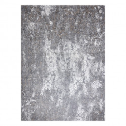 Dywan NOBLE nowoczesny 6773 45 Ornament vintage przecierany - Strukturalny, dwa poziomy runa szary 80x150cm