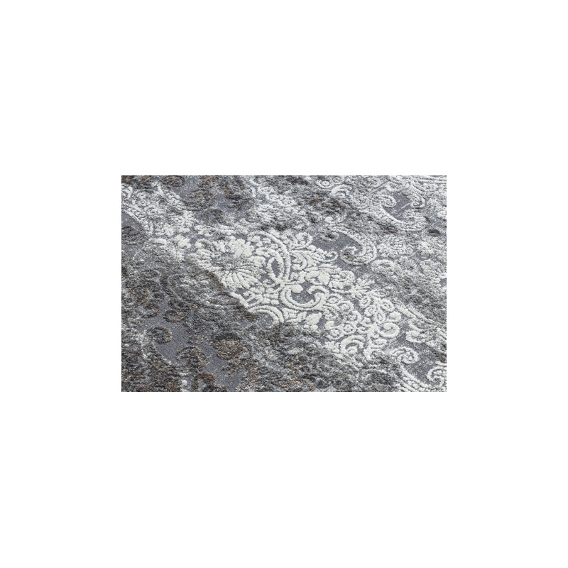 Dywan NOBLE nowoczesny 6773 45 Ornament vintage przecierany - Strukturalny, dwa poziomy runa szary 160x220cm