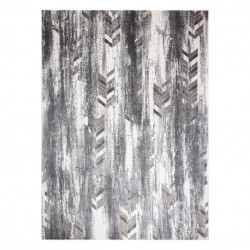 Dywan NOBLE nowoczesny 9732 47 Jodełka, vintage przecierany - Strukturalny, dwa poziomy runa szary / beż 140x190cm