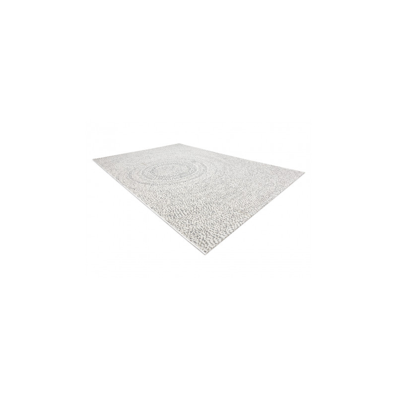 Dywan SZNURKOWY SIZAL FLAT 48832367 Koła, kropki krem / szary  120x170cm