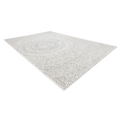 Dywan SZNURKOWY SIZAL FLAT 48832367 Koła, kropki krem / szary  160x230cm