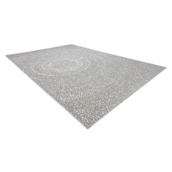 Dywan SZNURKOWY SIZAL FLAT 48832637 Koła, kropki szary / krem 80x150cm