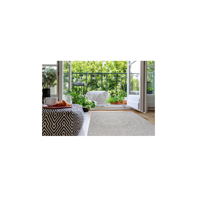 Dywan SZNURKOWY SIZAL FLAT 48832637 Koła, kropki szary / krem 160x230cm Dywan SZNURKOWY SIZAL FLAT 48832637 Koła, kropki szary / krem 160x230cm