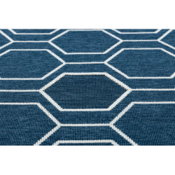 Dywan SPRING 20404994 Hexagon sznurkowy, pętelkowy - niebieski 140x200cm