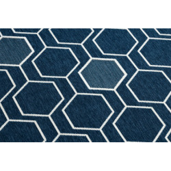 Dywan SPRING 20404994 Hexagon sznurkowy, pętelkowy - niebieski 200x290cm