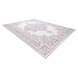 Dywan Sznurkowy SIZAL COLOR 47295260 Ornament, ramka beż / brudny róż 80x150cm