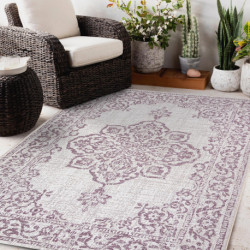 Dywan Sznurkowy SIZAL COLOR 47295260 Ornament, ramka beż / brudny róż 160x230cm Dywan Sznurkowy SIZAL COLOR 47295260 Ornament, ramka beż / brudny róż 160x230cm