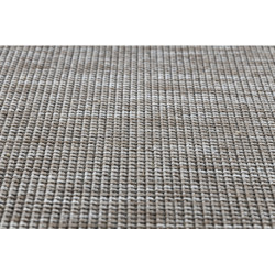 DYWAN SZNURKOWY SIZAL FLOORLUX 20580 gładki, jednolity, jednokolorowy - srebrny / czarny 60x110cm