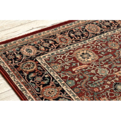 Dywan wełniany KASHQAI 4348 300 ramka, orientalny bordo 80x160cm Dywan wełniany KASHQAI 4348 300 ramka, orientalny bordo 80x160cm