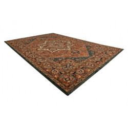 Dywan wełniany KASHQAI 4354 501 rozeta, orientalny terakota 80x160cm