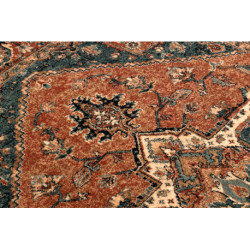 Dywan wełniany KASHQAI 4354 501 rozeta, orientalny terakota 80x160cm