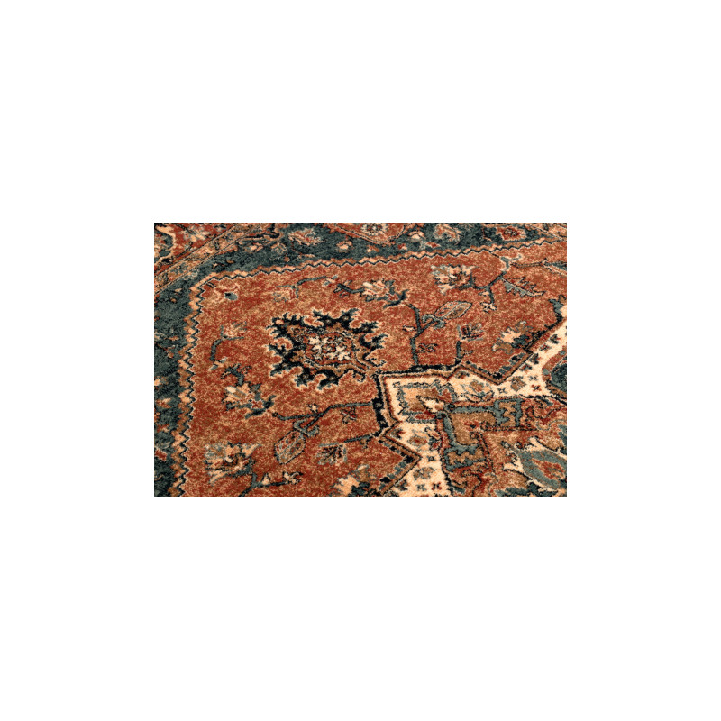 Dywan wełniany KASHQAI 4354 501 rozeta, orientalny terakota 80x160cm