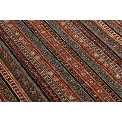 Dywan wełniany KASHQAI 4357 300 ramka, orientalny zielony / bordo 135x200cm